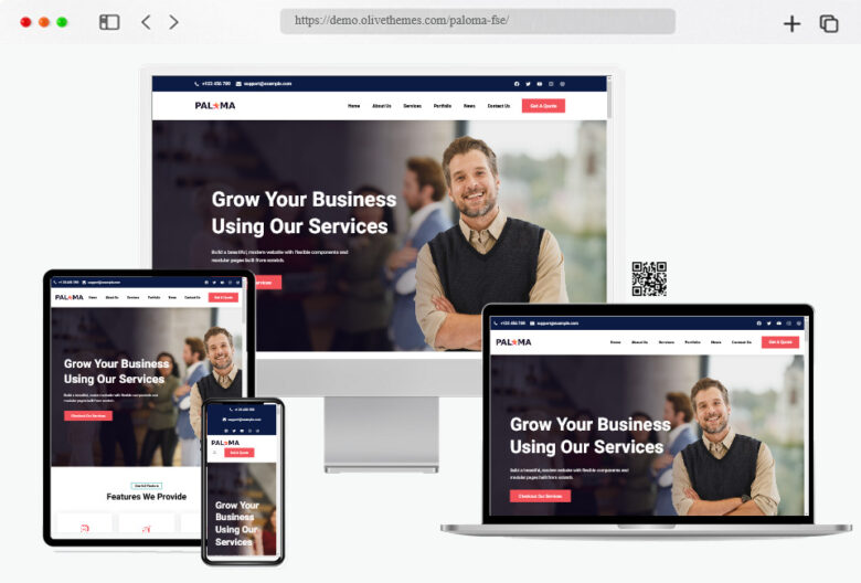 paloma fse free business wordpress theme