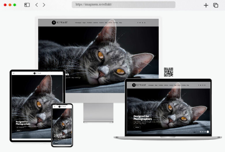 refrakt fullscreen photography wordpress theme