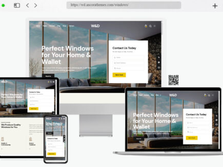 w d windows doors company wordpress theme