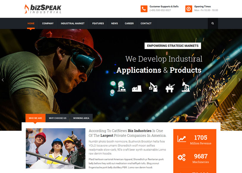 Industrial Joomla Templates