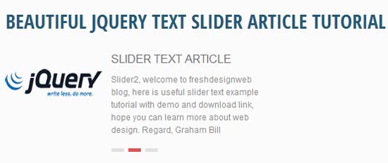 jquery text slider